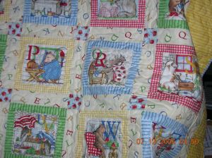 Alphabet quilt for Michael Baby Quilt